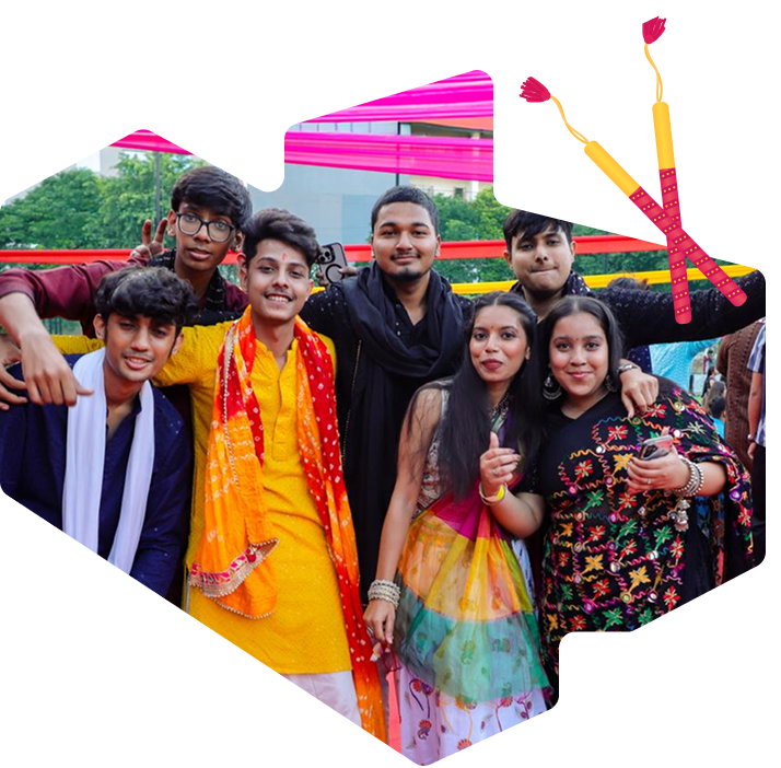 Students at Dandiya Night