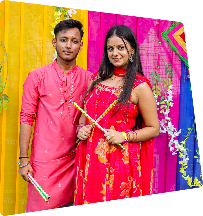 Dandiya dance pose